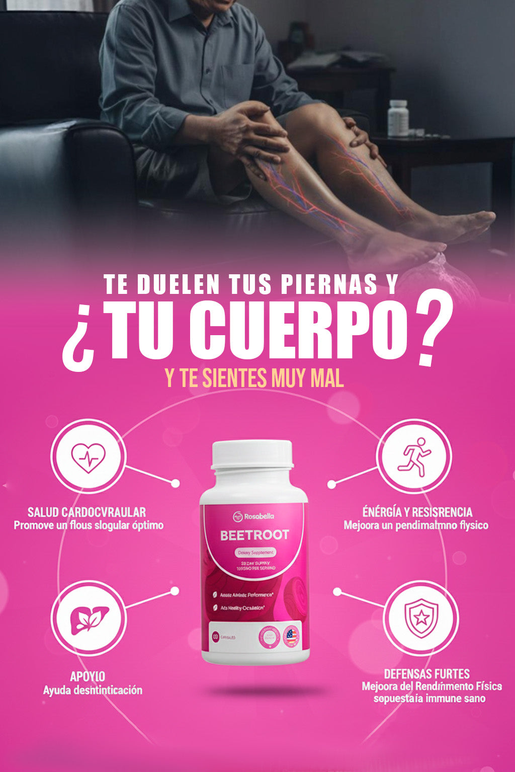 BEET ROOT 1200mg: El Soporte Vascular y Energético ❤️