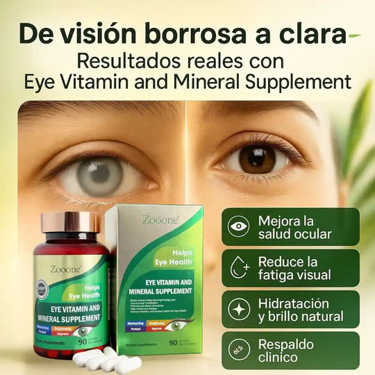 Nutre y protege tu visión todos los días 👁️✨ Con la formula de ZOONE que tiene luteína, zeaxantina y vitamina C 💊